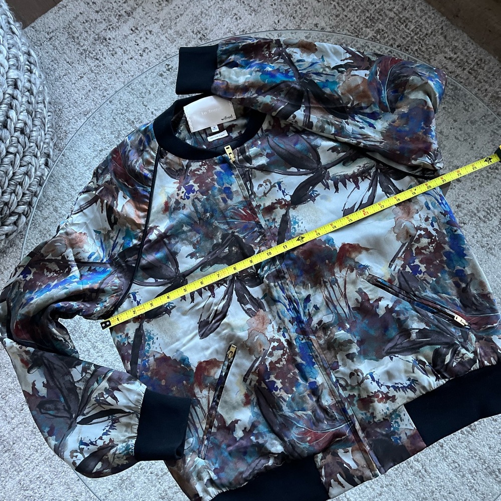 Le Fou Wilfred Multicolor Floral Bomber Jacket Sz M - Picture 3 of 12